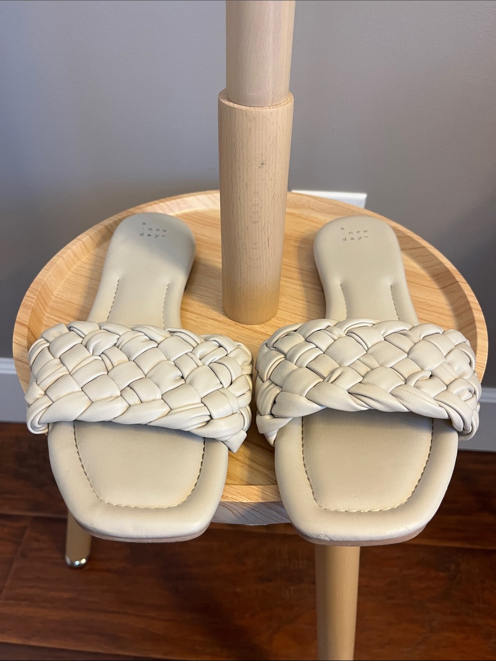 A New Day Braided Slide Sandals - Cream Women's Slides